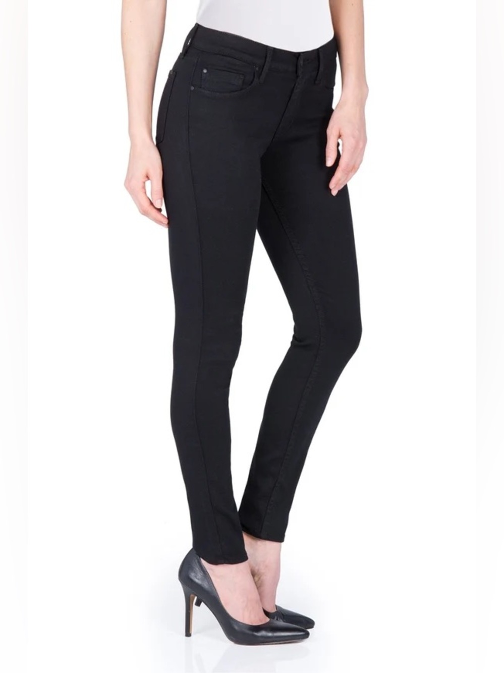 Fidelity Denim Gwen High-Rise Skinny Jeans — Black 31